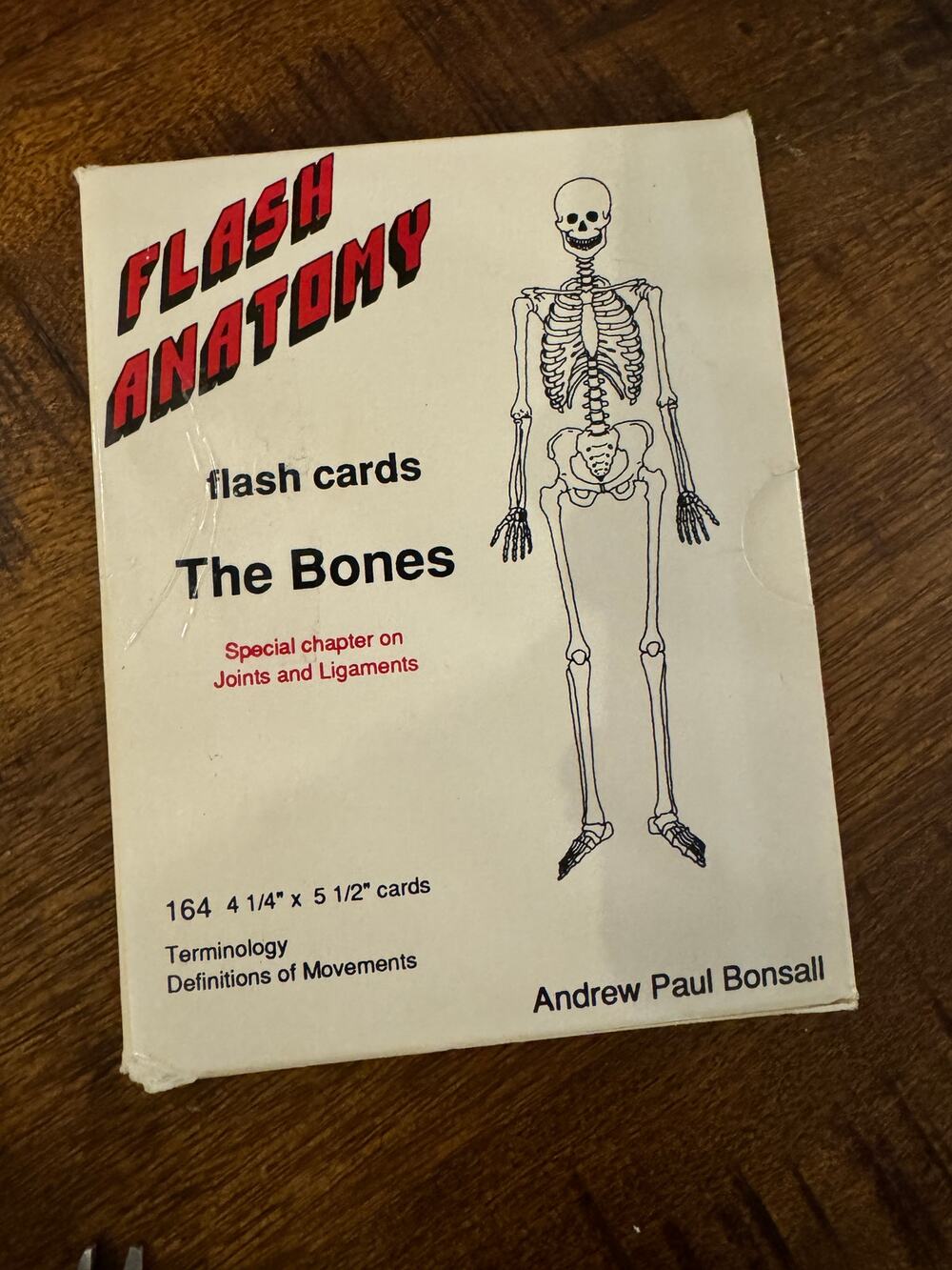 VTG Flash Anatomy The Bones 164 Cards Special Chapter On Joints and Ligaments
